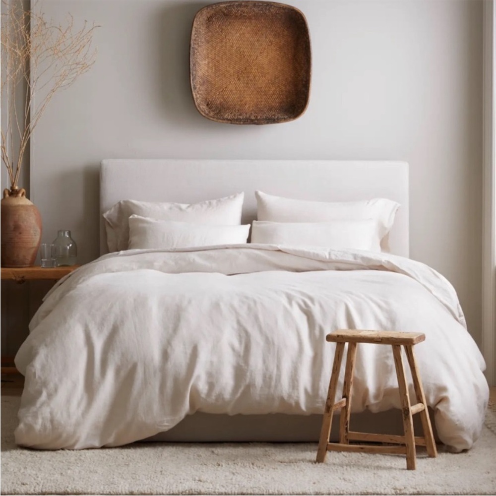 King/California King Quince Linen Duvet Cover - Picture 2 of 9